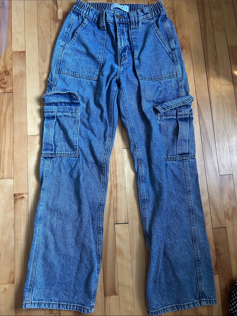 Women’s Blue Cargo Denim Jeans